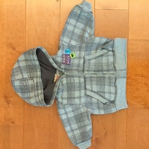 Kids Headquarters Gray Plaid Zip-up "Dino Rock" Jacket
